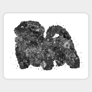 Shih Tzu dog black and white Sticker